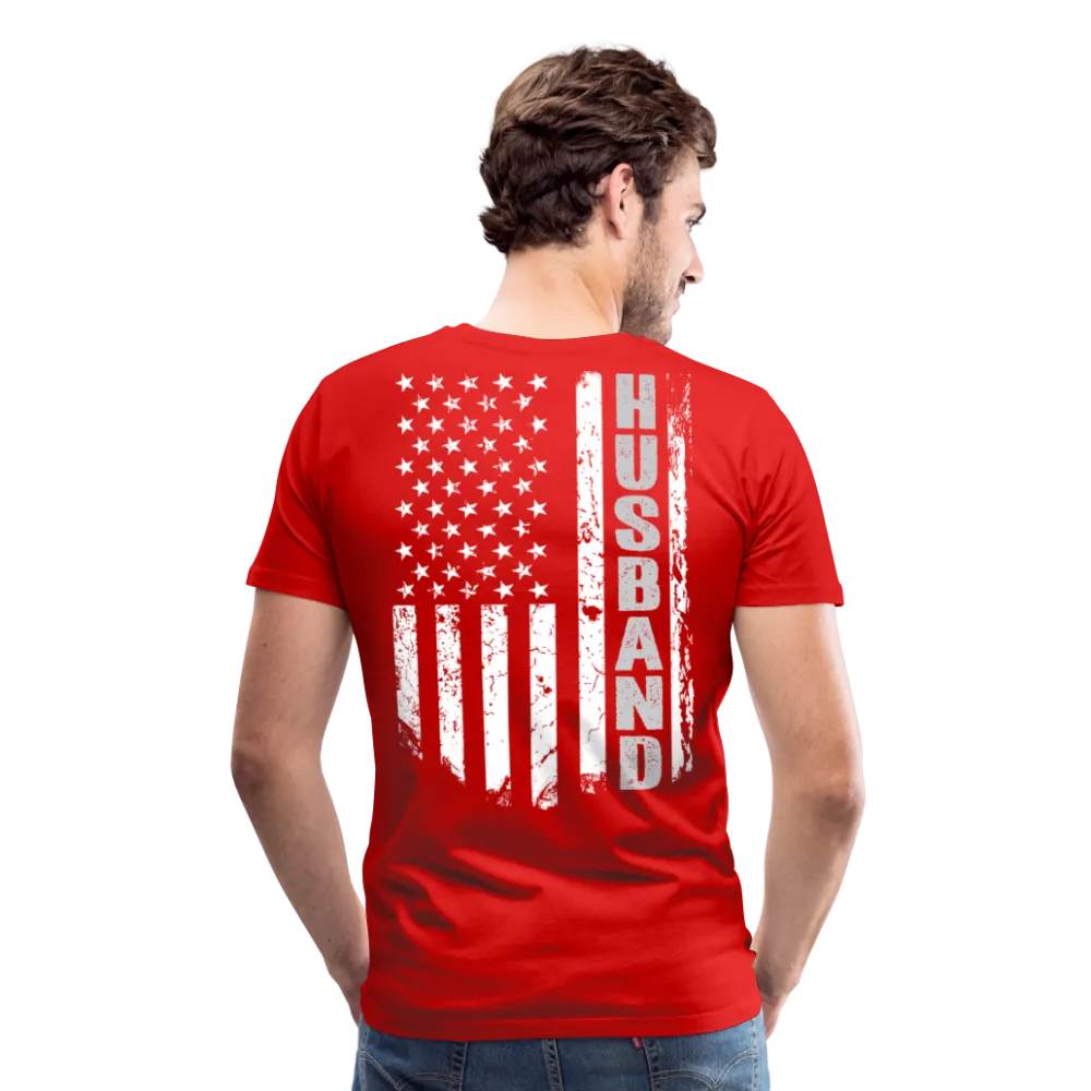 Husband American Flag Men's Premium T-Shirt (CK1905)