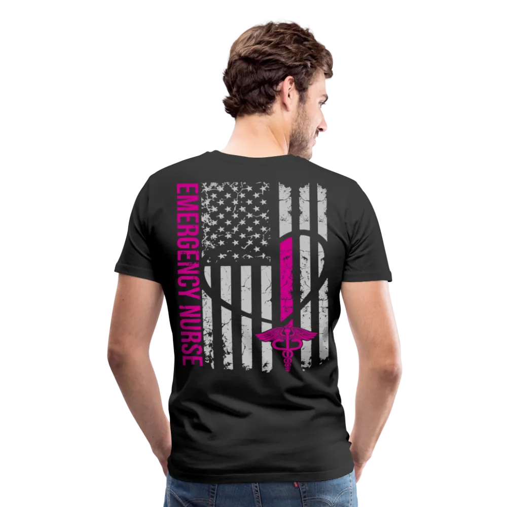 Katie, BSN, RN Emergency Nurse Flag Men's Premium T-Shirt