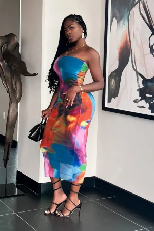 KELIS PURPLE SWIRL TUBE  | DRESS (S-L)