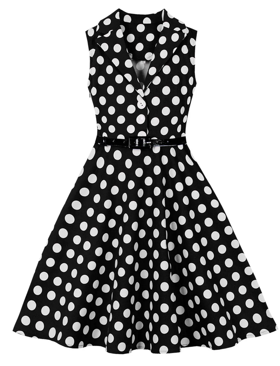 Kids Little Girls' Dress Polka Dot V Neck Cotton 1950S Vintage Dress