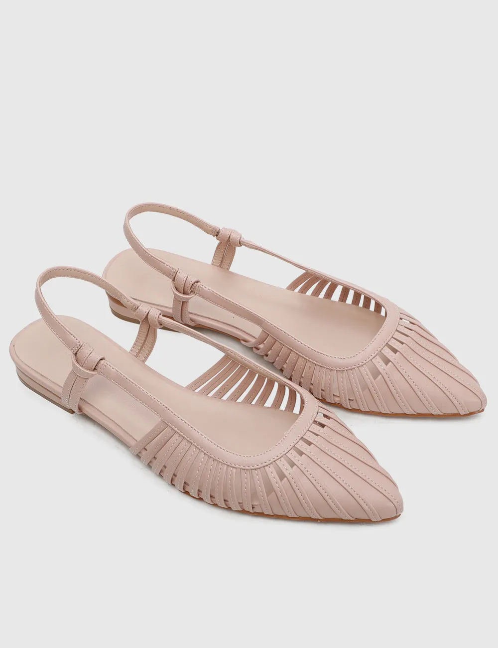 Kym Pointed Toe Flats (Pink)
