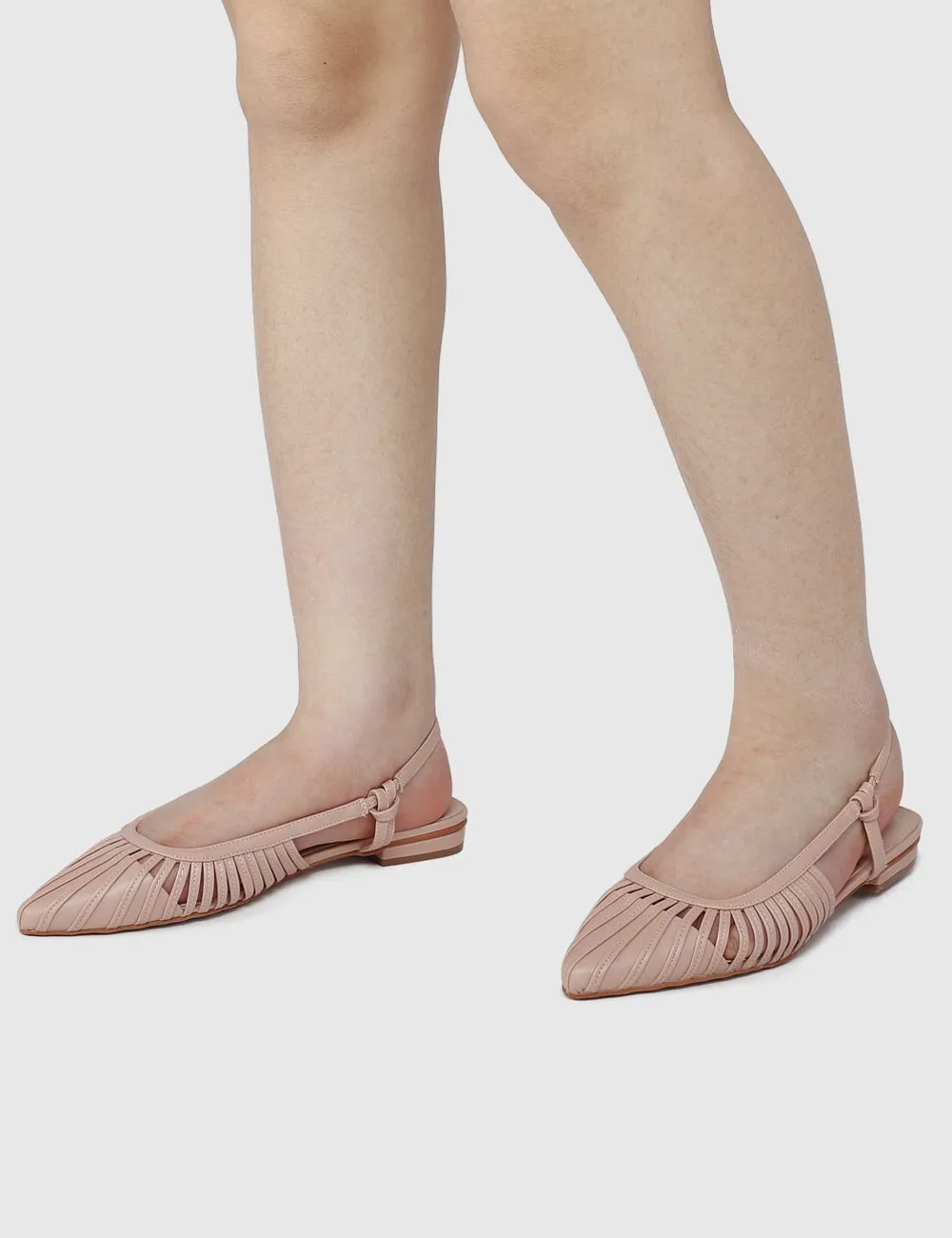 Kym Pointed Toe Flats (Pink)