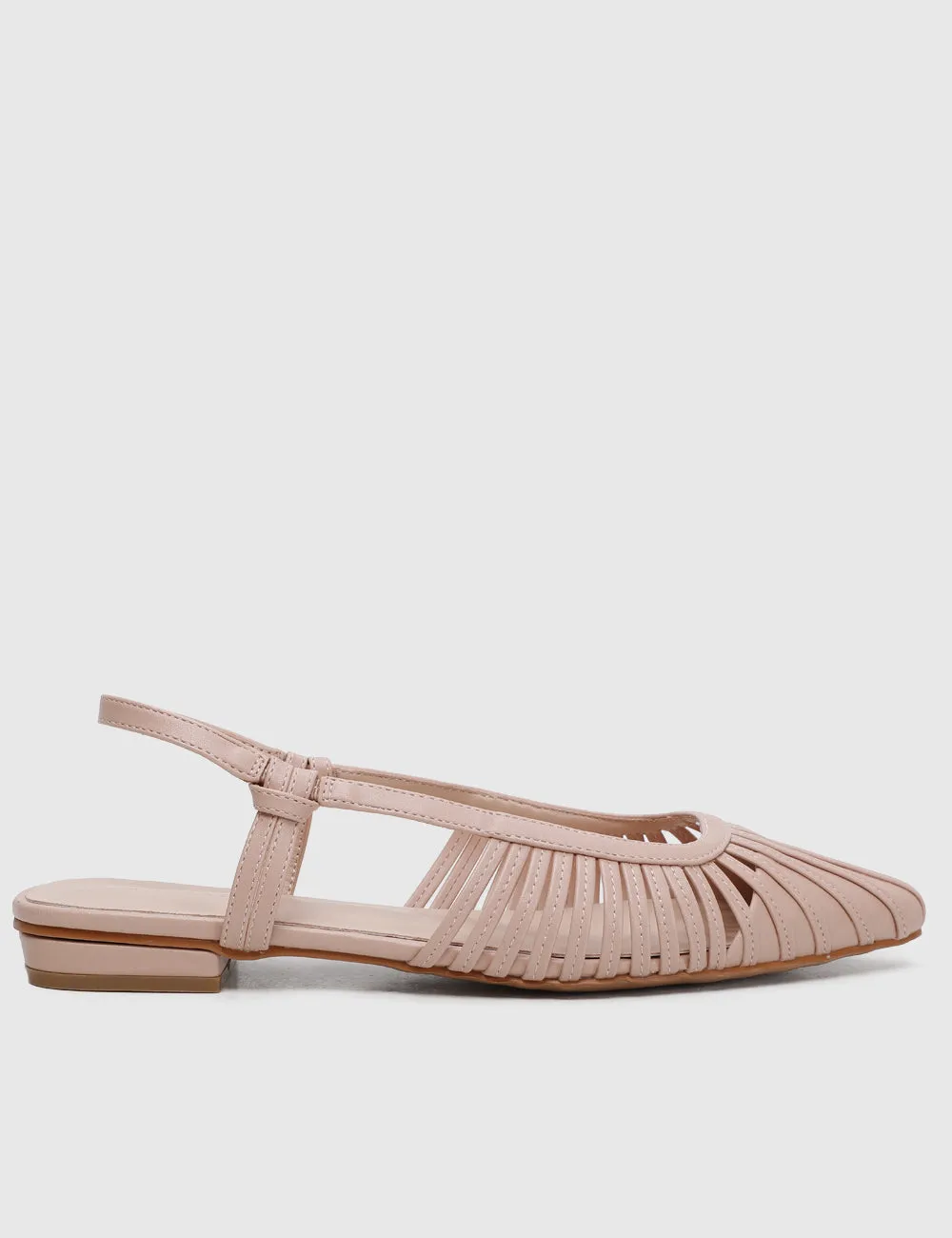 Kym Pointed Toe Flats (Pink)