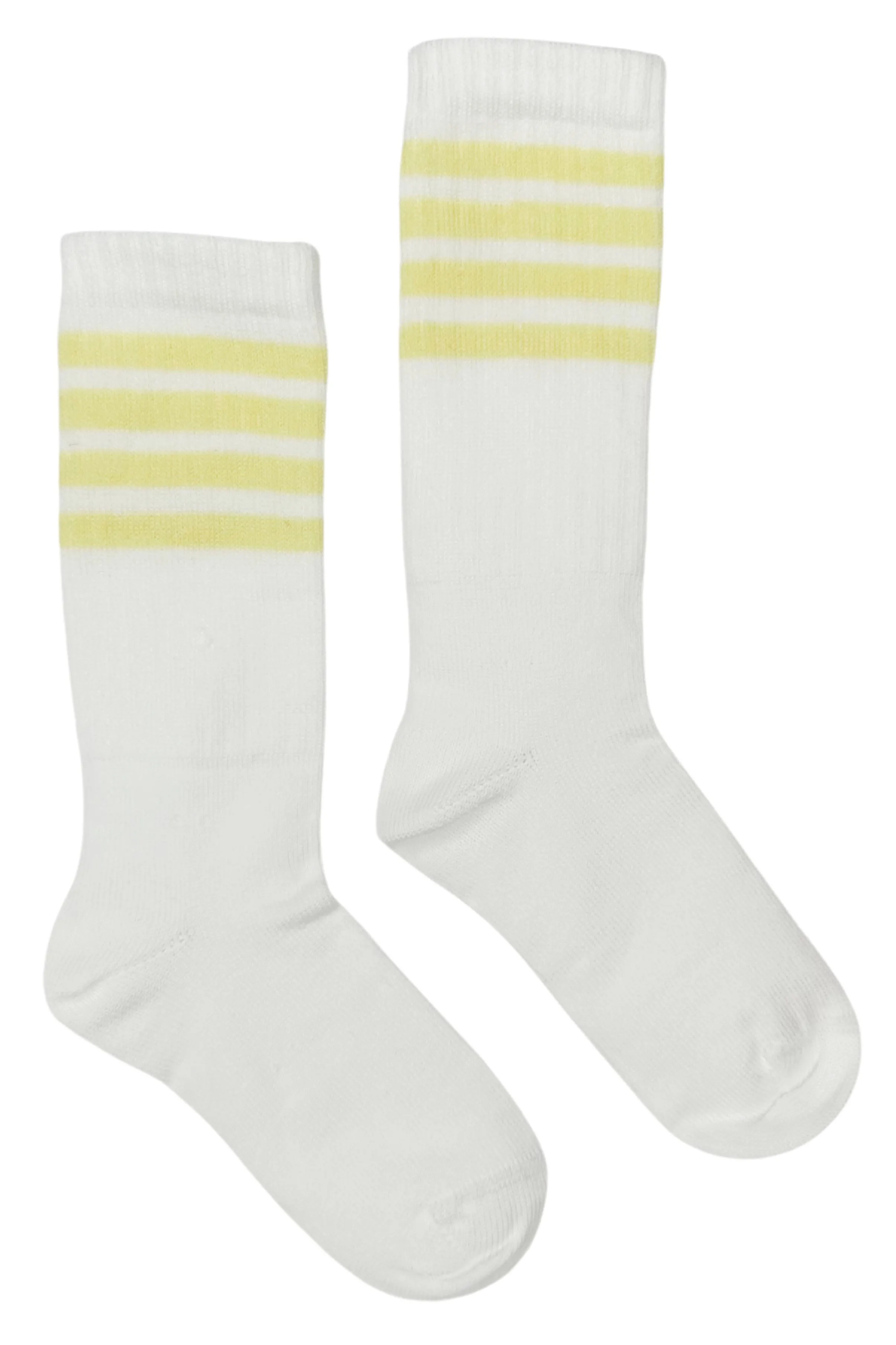 Lemon Stripe Knee High Sport Socks