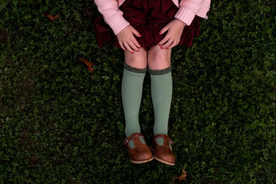 Little Stocking Co Lace Top Knee High Socks - Spearmint