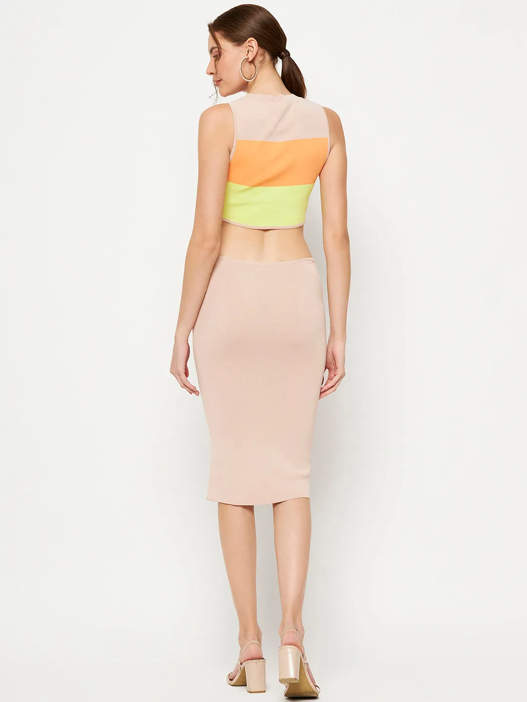 Madame Skin Colorblocked Bodycon Dress