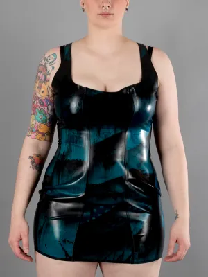 Marbled Cocktail Dress with Back Zip