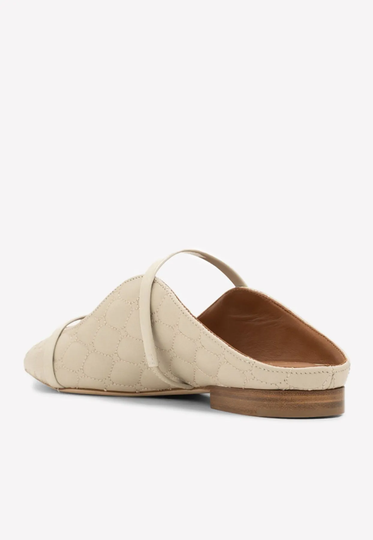 Maureen Pointed Toe Flats in Quilted Leather