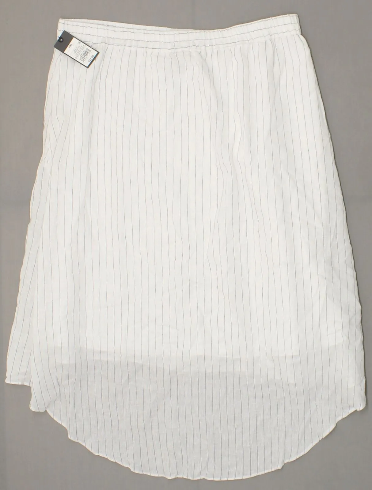 Mossimo Women's Linen Blend Striped High Low Smocked Skirt