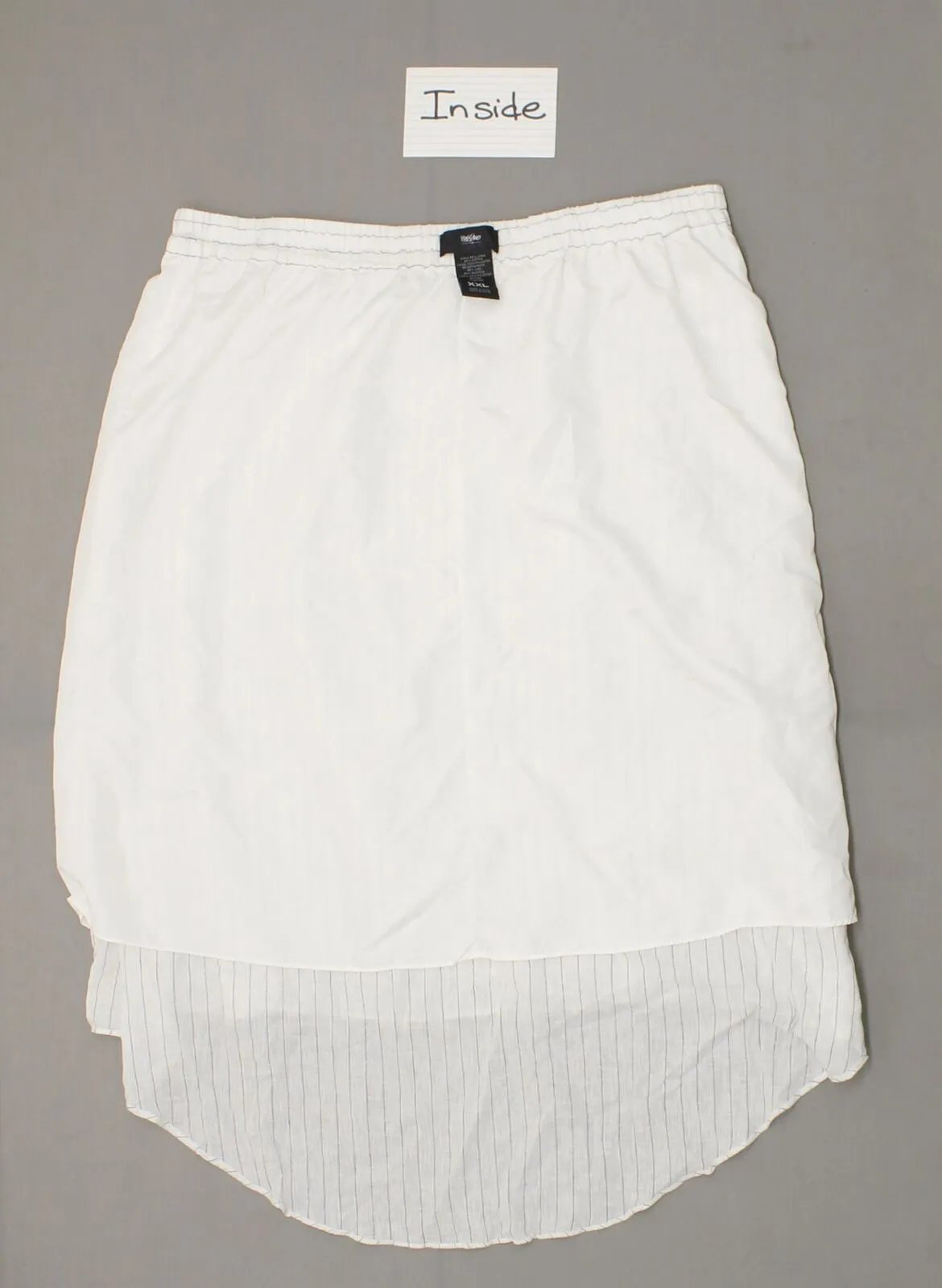 Mossimo Women's Linen Blend Striped High Low Smocked Skirt