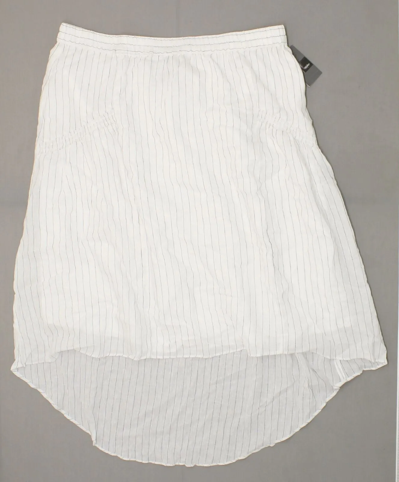 Mossimo Women's Linen Blend Striped High Low Smocked Skirt