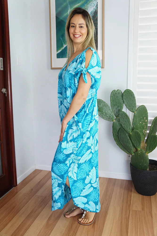 Mykonos Dress "Leaves"