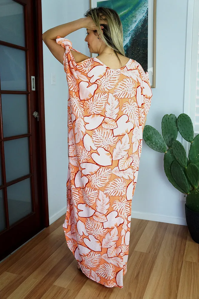 Mykonos Dress "Leaves"