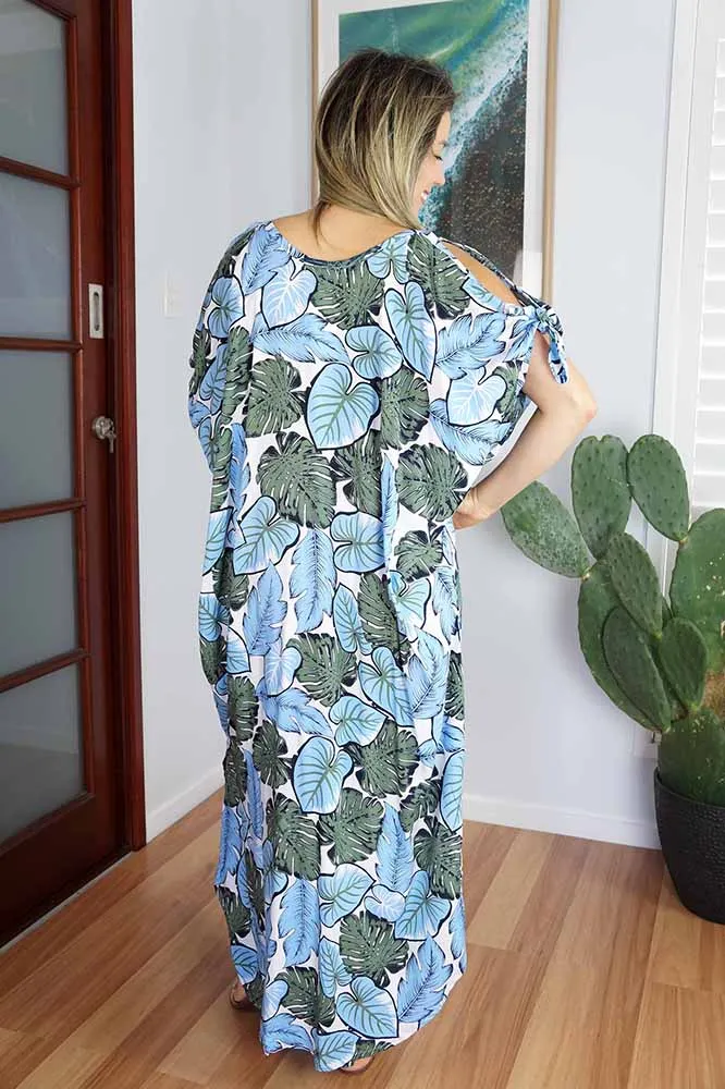 Mykonos Dress "Leaves"