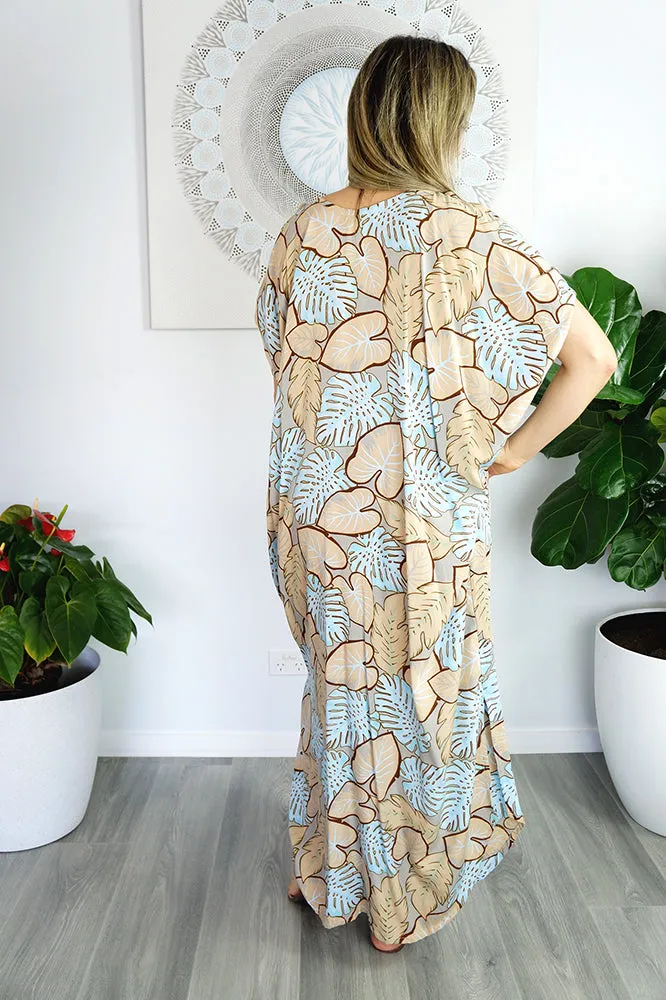 Mykonos Dress "Leaves"