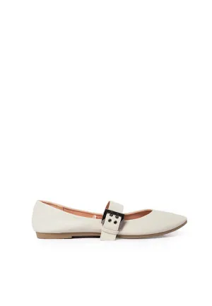 Off White Ballerina Flats
