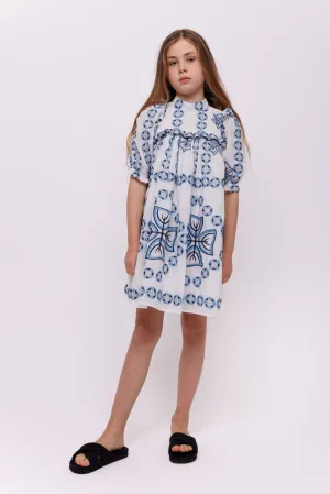 Olivia Rohde Blue Printed Dress
