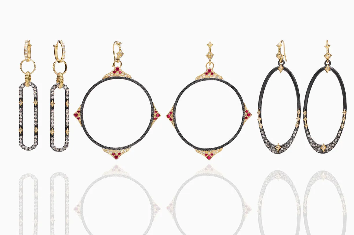 Open Circle Drop Earrings