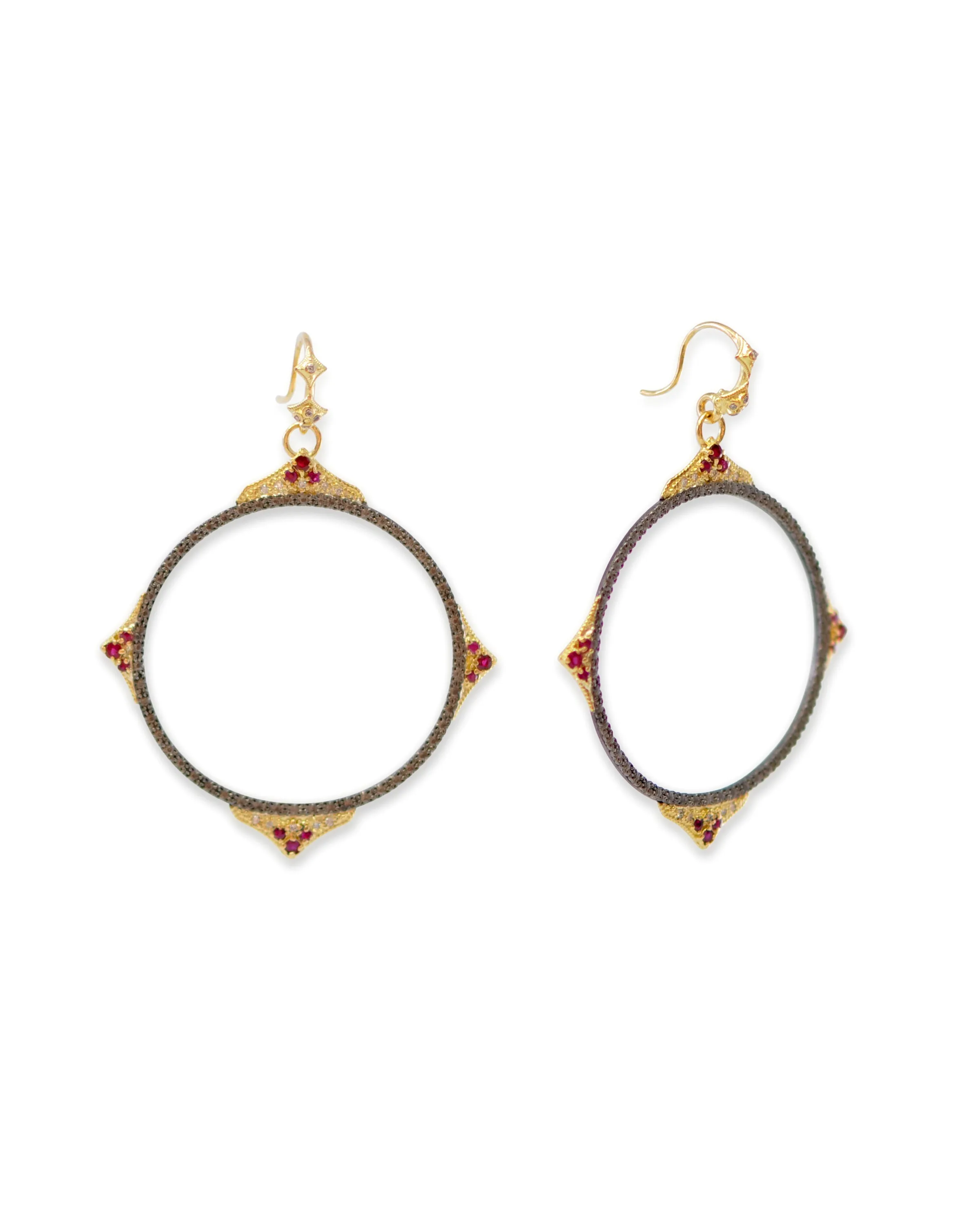 Open Circle Drop Earrings