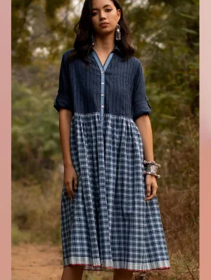 Payal Pratap   -   Dress Clapton  I  Collared Pleasted Dress With Hand Detailing