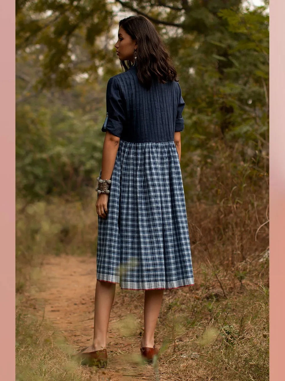 Payal Pratap   -   Dress Clapton  I  Collared Pleasted Dress With Hand Detailing