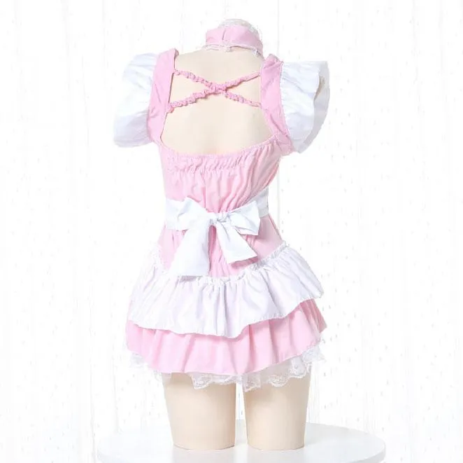Pink Ruffle Maid Dress SD00280