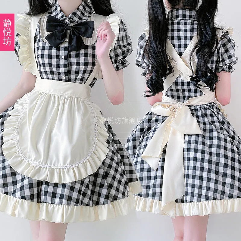 Plaid Lolita Maid Dress
