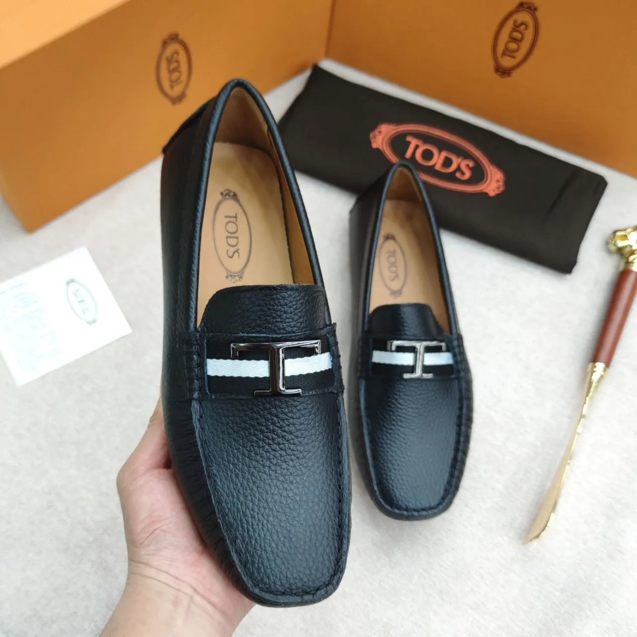 Premium Initial T Logo Loafers  For men