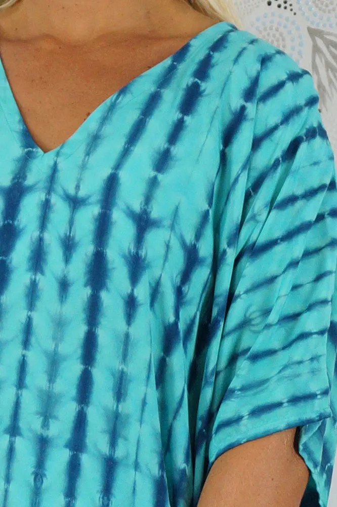 Resort Dress "Crackle" Tie Dye