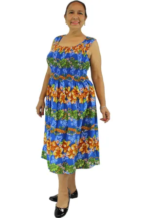 Singlet Smock Dress "Lei" print