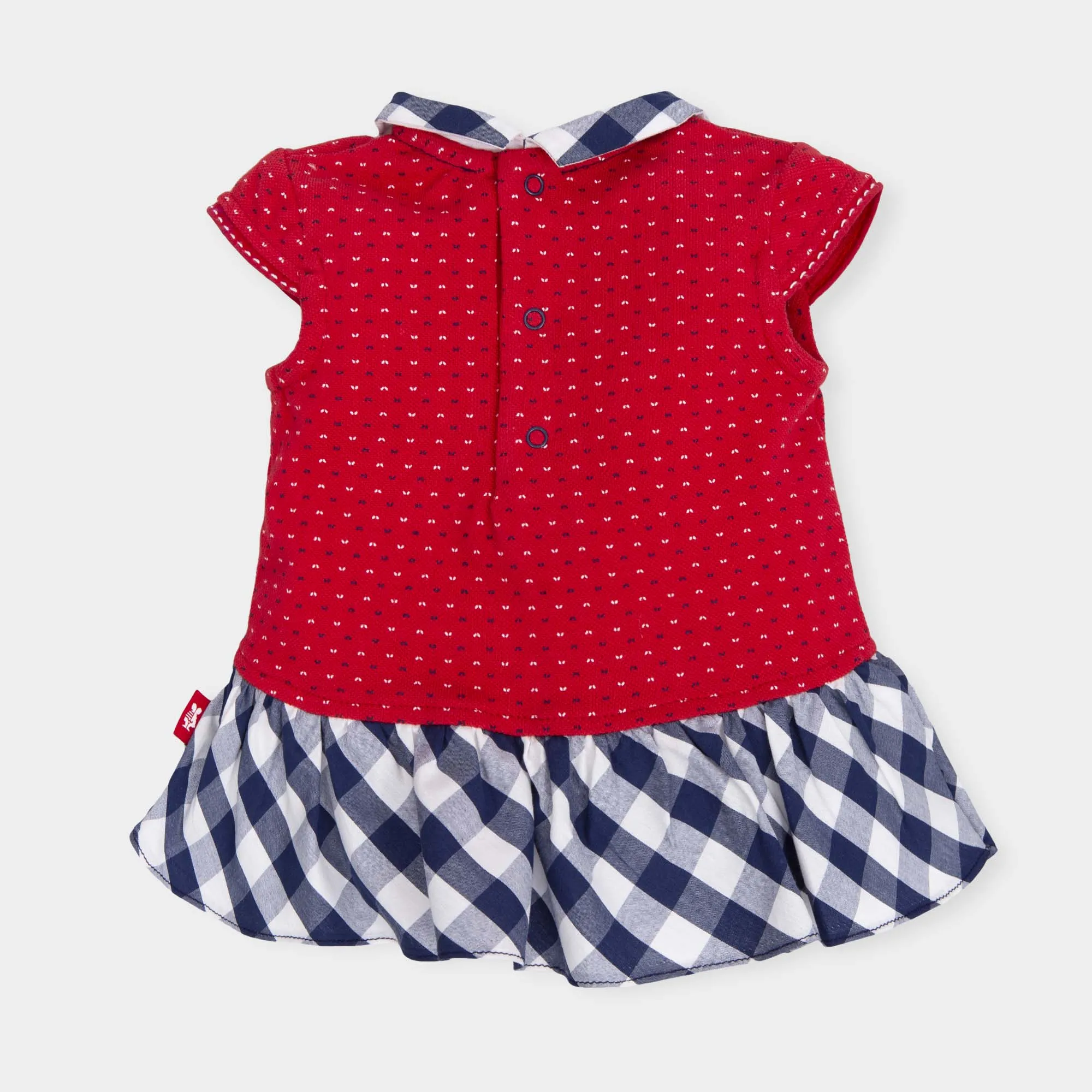 SS19 Tutto Piccolo Girls Red, Blue & White Check Dress 6421