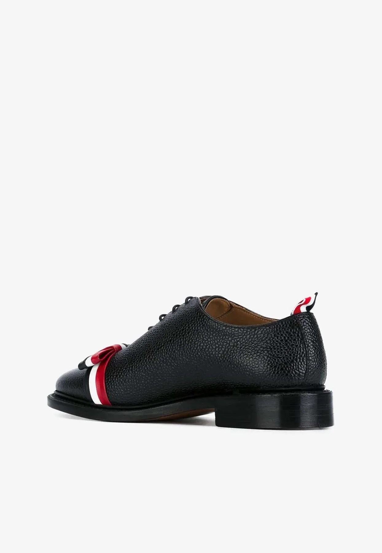 Striped Leather Lace-Up Shoes