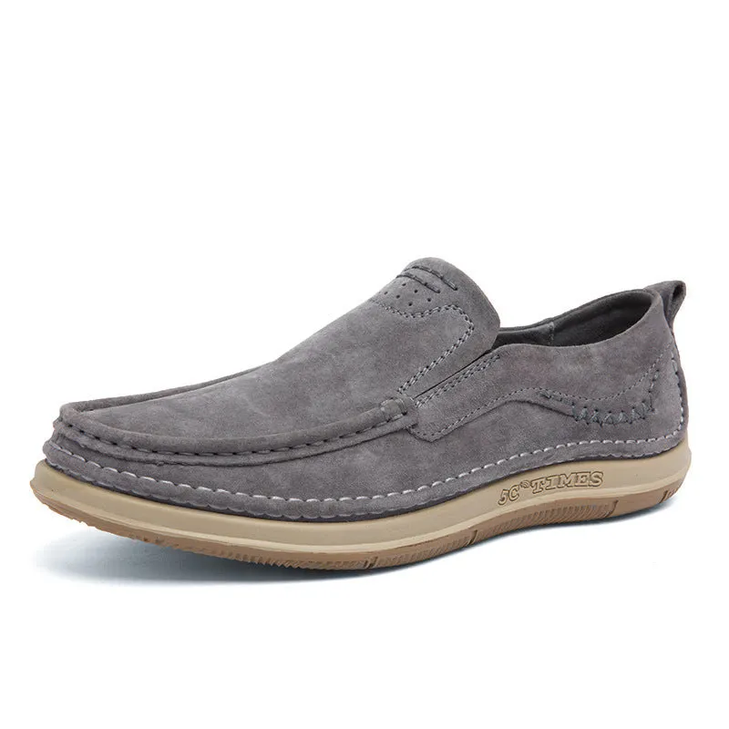 Trendy Low-top Slip-on Loafers Sewing Simple Outdoor