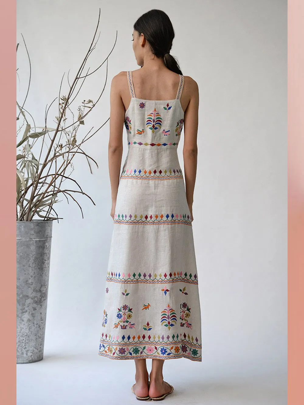 UMBAR by Payal Pratap   I   Dress-Hamirsar-I-A-Head-Turning-Sleeveless-Embroidered-Dress-With-Subtle-And-Special-Multicolour