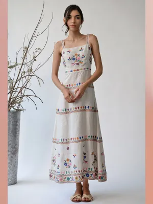 UMBAR by Payal Pratap   I   Dress-Hamirsar-I-A-Head-Turning-Sleeveless-Embroidered-Dress-With-Subtle-And-Special-Multicolour