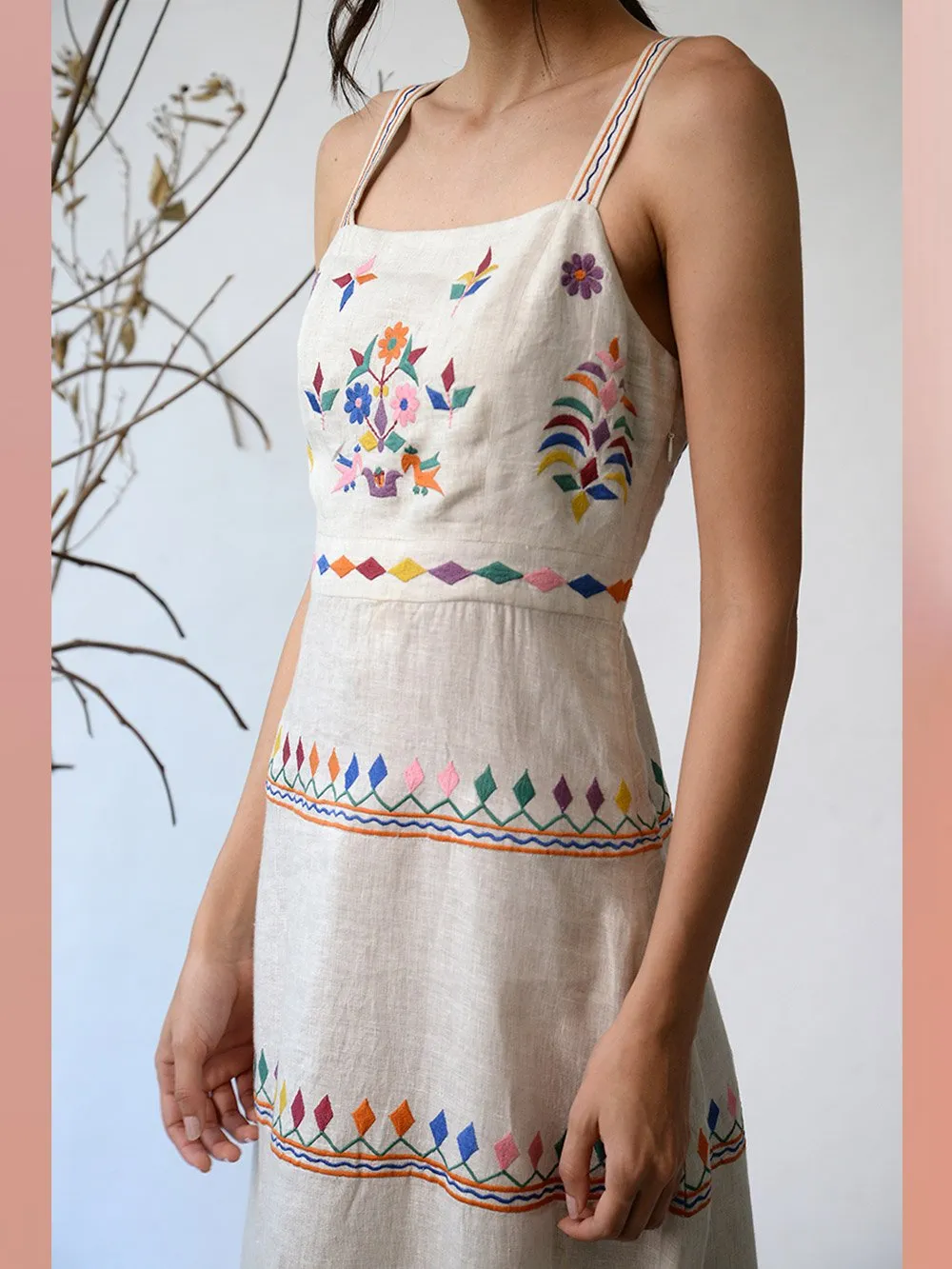UMBAR by Payal Pratap   I   Dress-Hamirsar-I-A-Head-Turning-Sleeveless-Embroidered-Dress-With-Subtle-And-Special-Multicolour